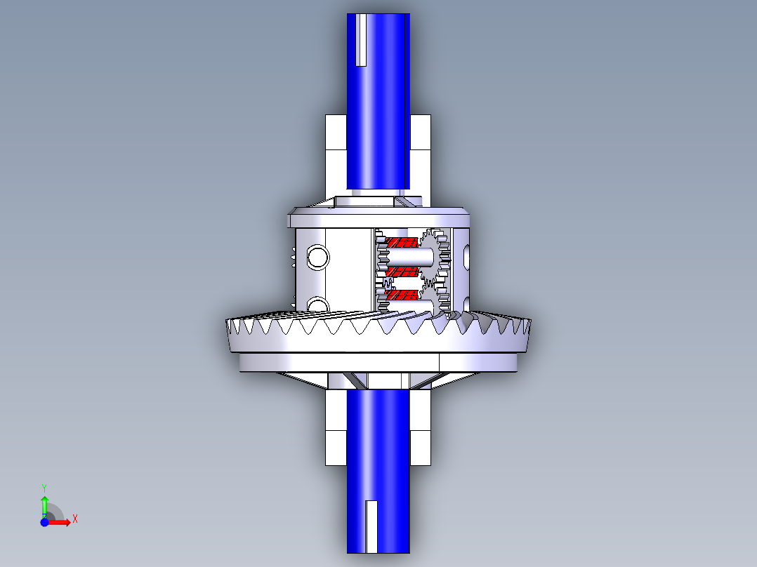 托森差速器模型设计前视图