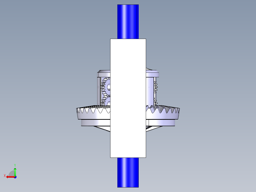 托森差速器模型设计后视图