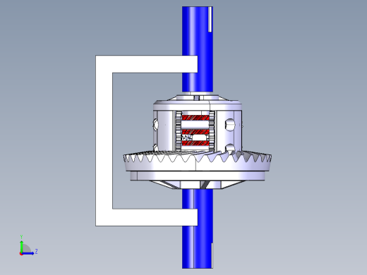 托森差速器模型设计左视缩略图