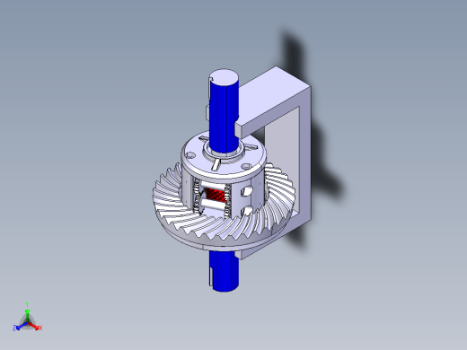 托森差速器模型设计正等轴测缩略图