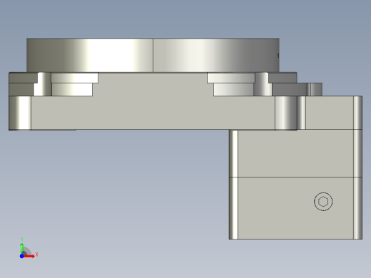 中空旋转平台KFN130-10模型配斜齿前视缩略图