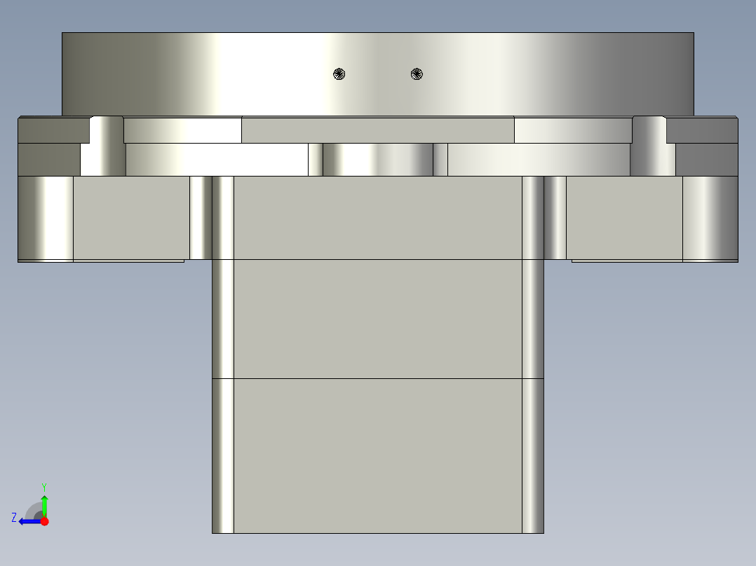 中空旋转平台KFN130-10模型配斜齿右视图