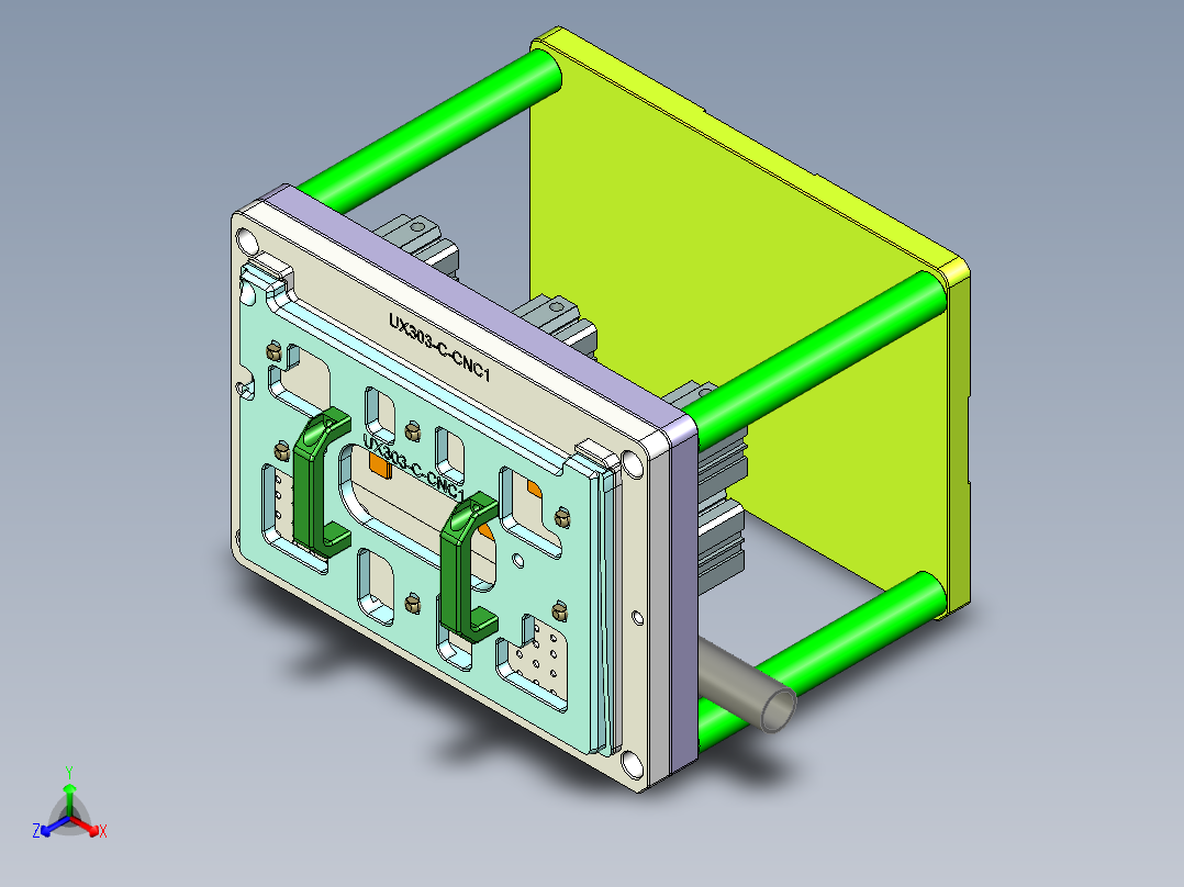 UX303-C-笔记本CNC工装夹具三维模型CNC1-1121主视图