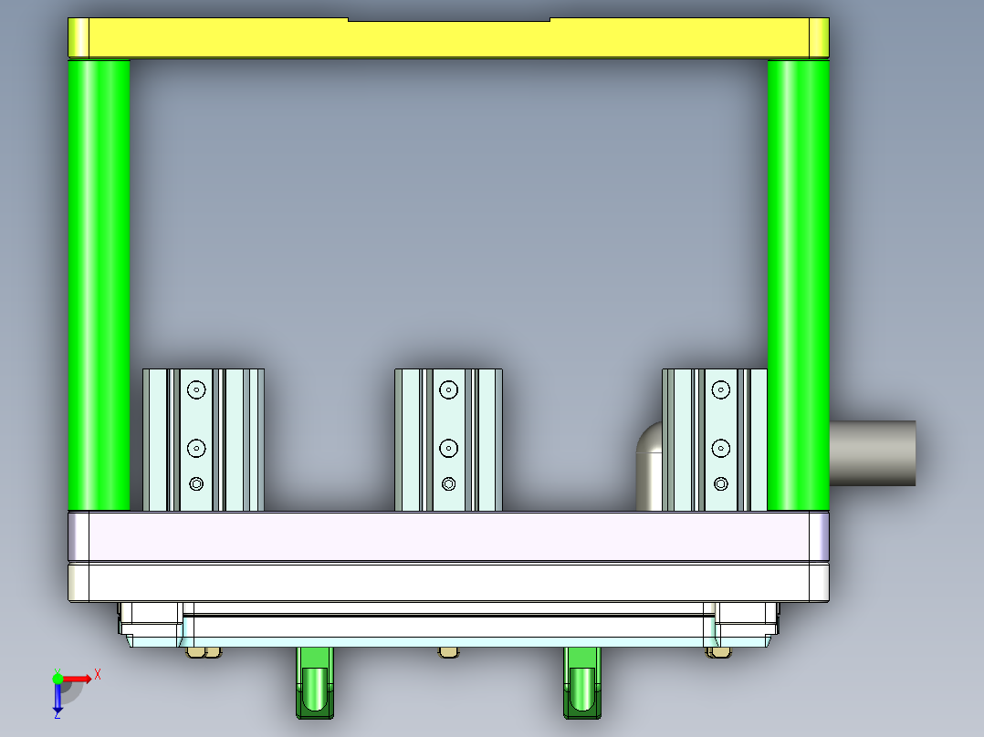 UX303-C-笔记本CNC工装夹具三维模型CNC1-1121俯视图