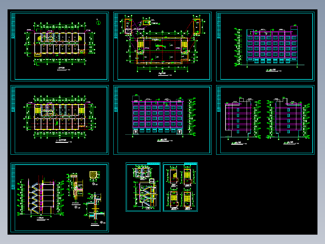 宿舍平立剖面图