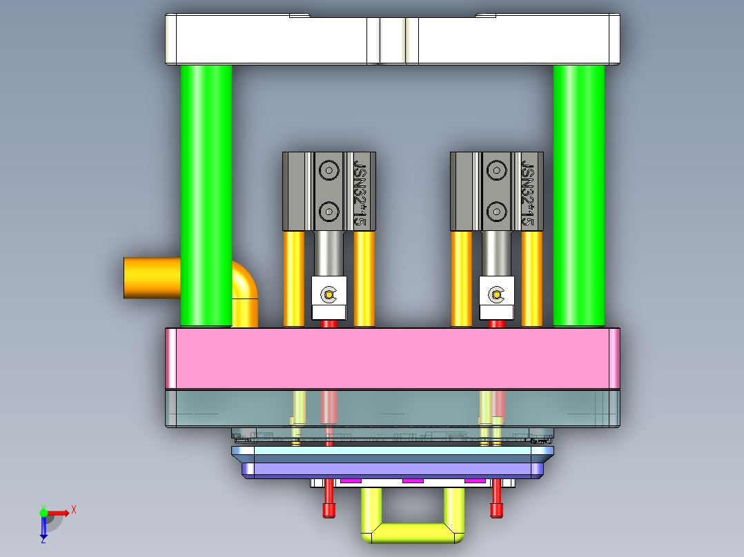 ZX551-B-笔记本CNC工装夹具三维模型CNC9-0910俯视图