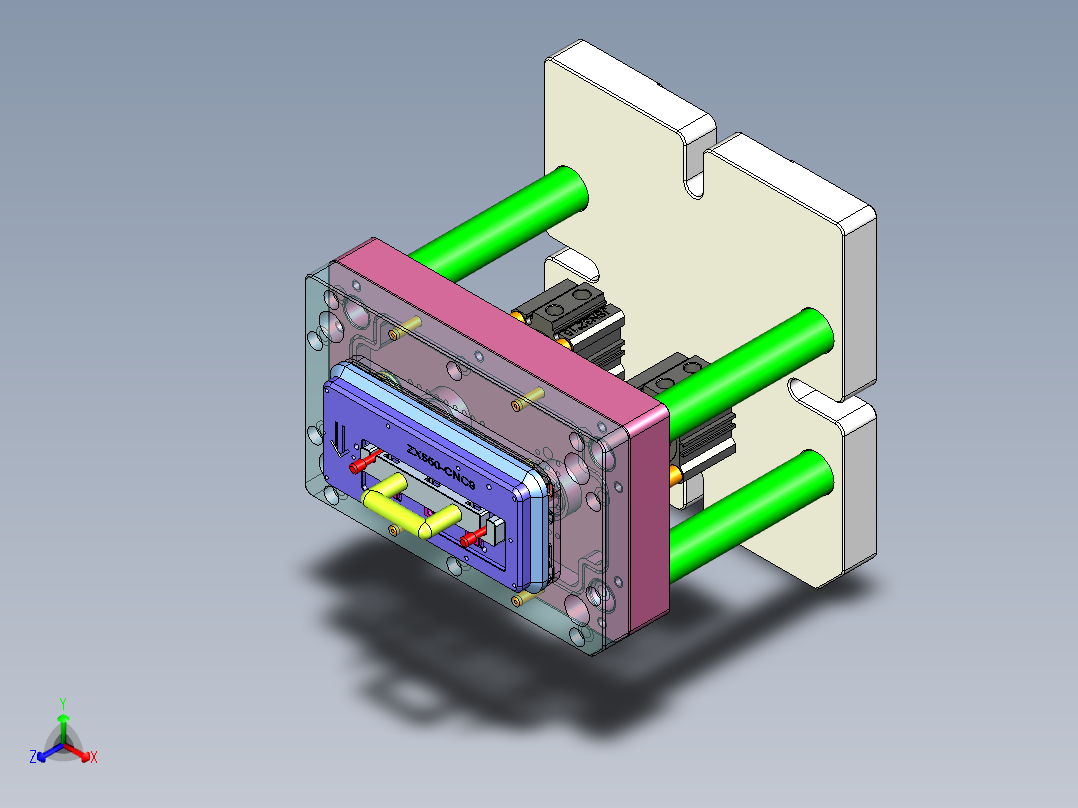 ZX551-B-笔记本CNC工装夹具三维模型CNC9-0910正等轴测图