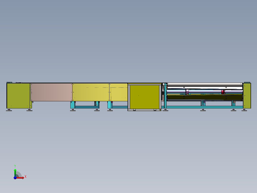 90°弯头链板线sw18可编辑前视图