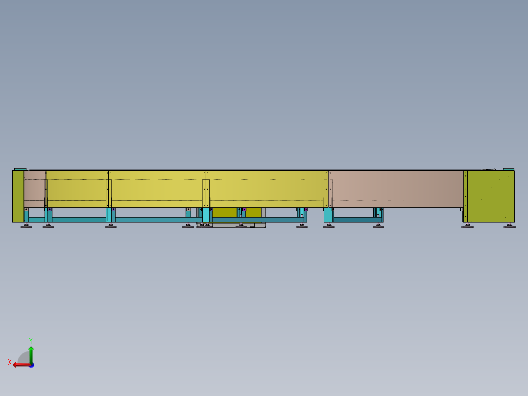 90°弯头链板线sw18可编辑后视图