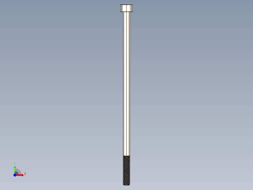 Screw_DIN_912_M6x140_A2.STEP公制内六角螺钉前视图