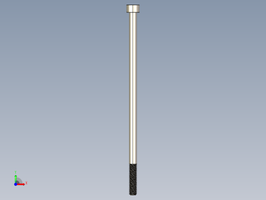 Screw_DIN_912_M6x140_A2.STEP公制内六角螺钉前视缩略图