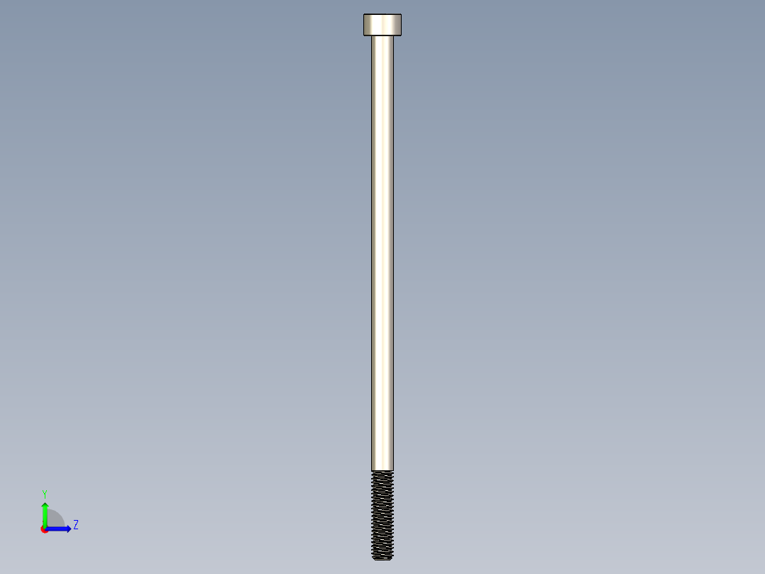Screw_DIN_912_M6x140_A2.STEP公制内六角螺钉左视图