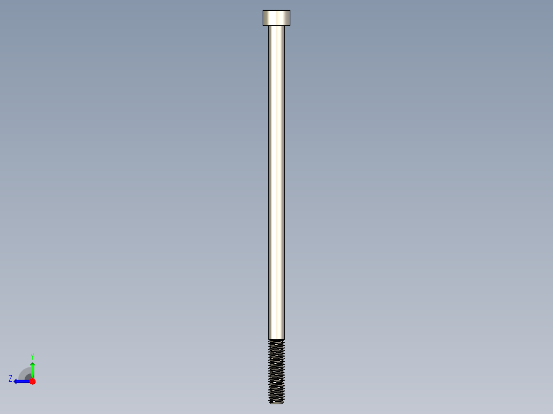 Screw_DIN_912_M6x140_A2.STEP公制内六角螺钉右视图
