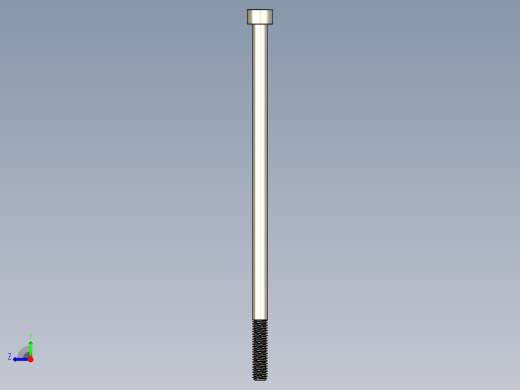 Screw_DIN_912_M6x140_A2.STEP公制内六角螺钉右视缩略图