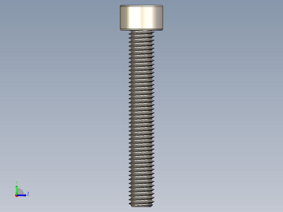 Screw_DIN_912_M5x35F_A2.STEP公制内六角螺钉左视图