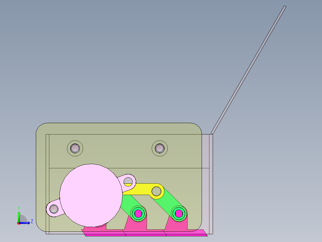 空调自动导风装置左视图