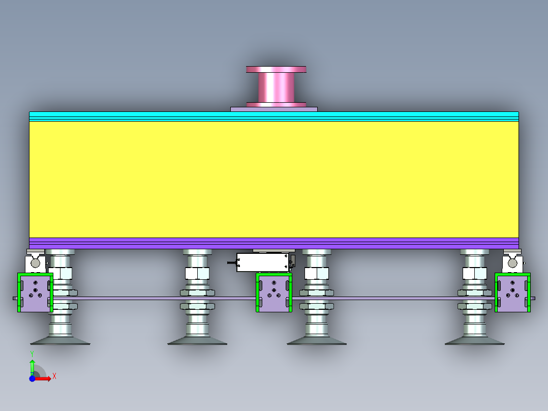 真空吸盘夹具前视图