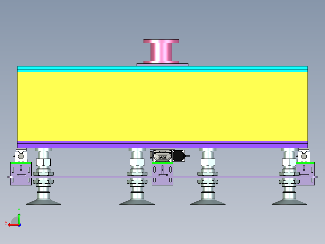 真空吸盘夹具后视图