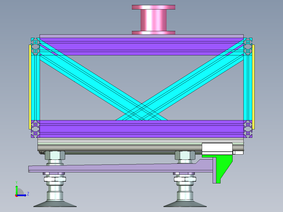 真空吸盘夹具左视图