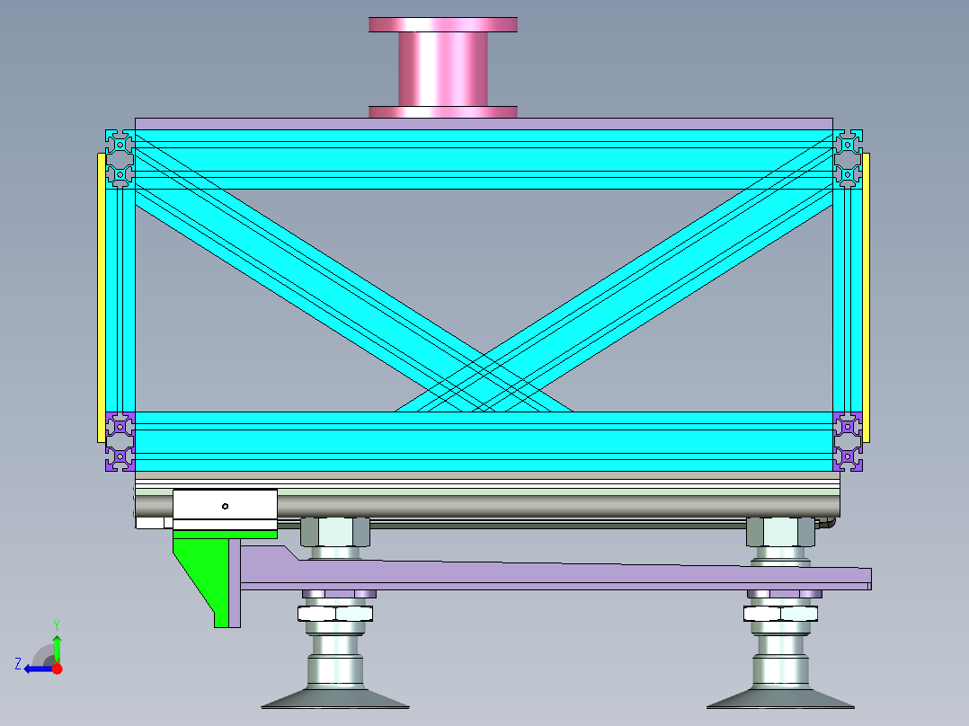 真空吸盘夹具右视图