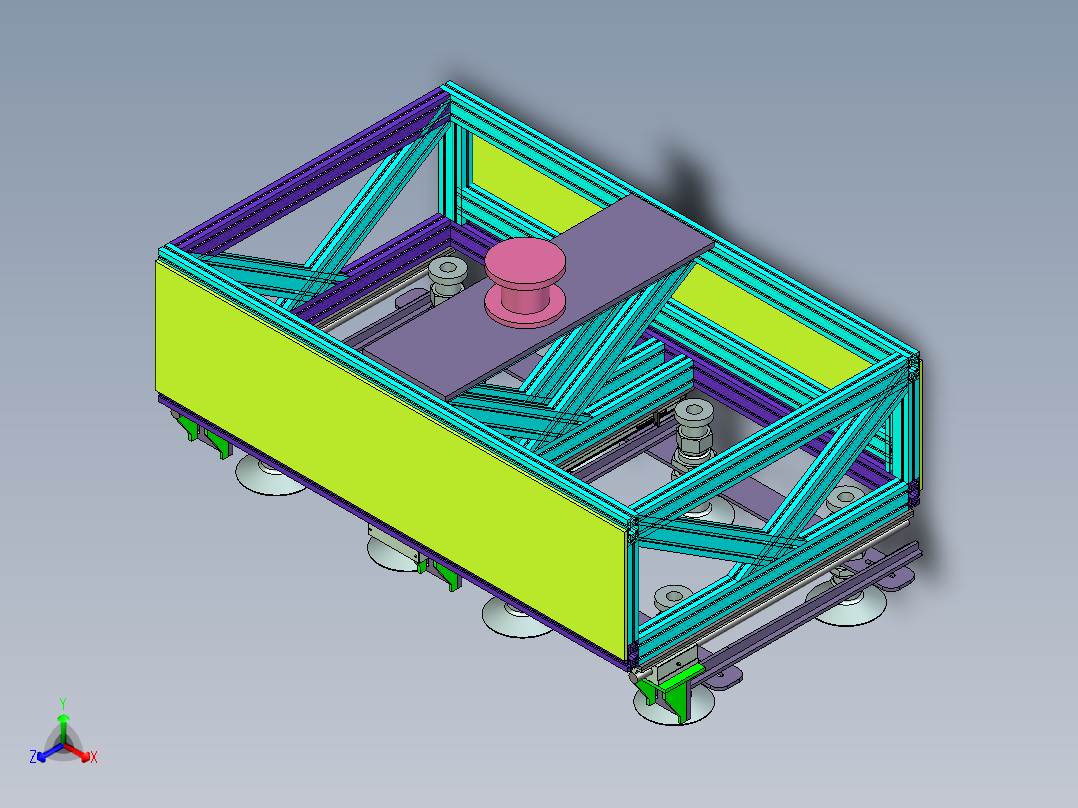 真空吸盘夹具正等轴测图