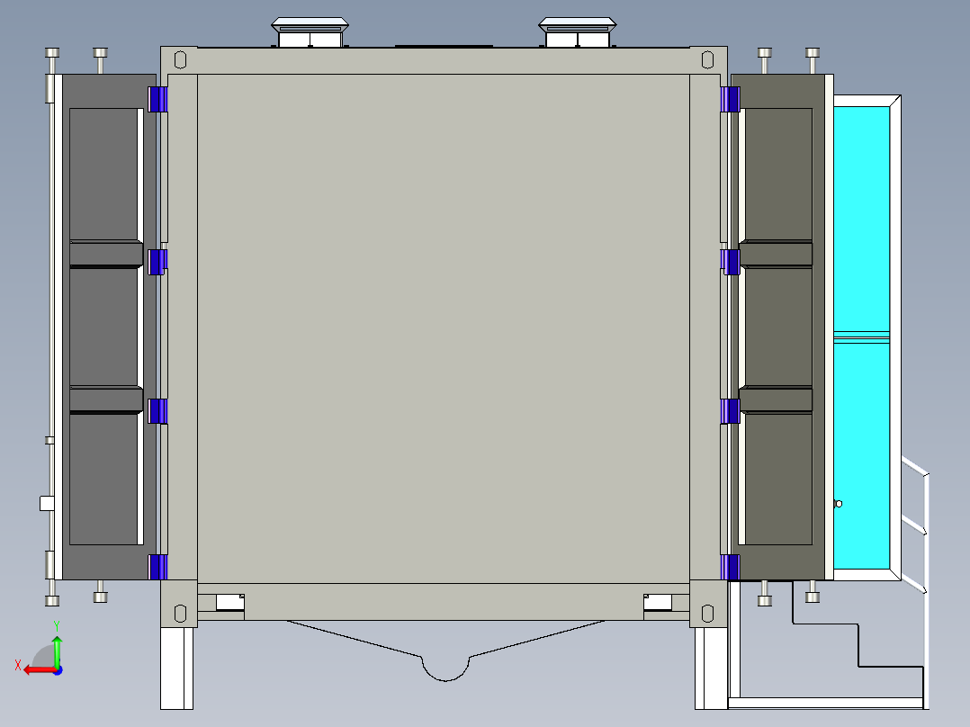 钢结构集装箱式智能仓储后视图