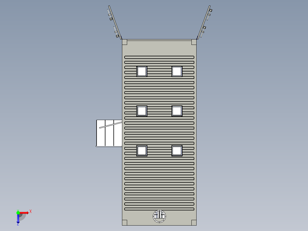钢结构集装箱式智能仓储俯视图