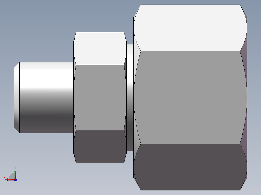 直通变径接头、2D-12-22后视图