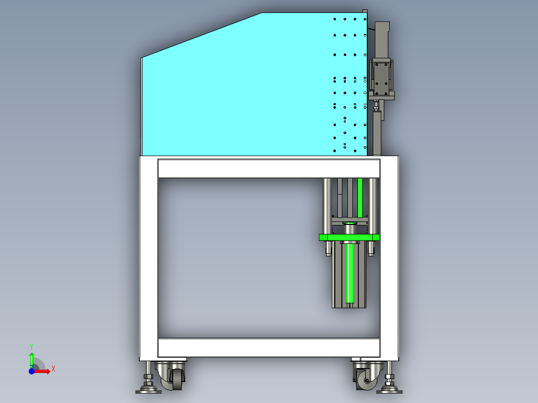 螺栓推板上料机构前视图