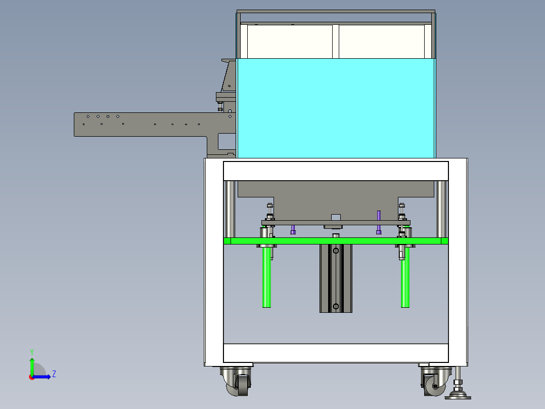 螺栓推板上料机构左视图