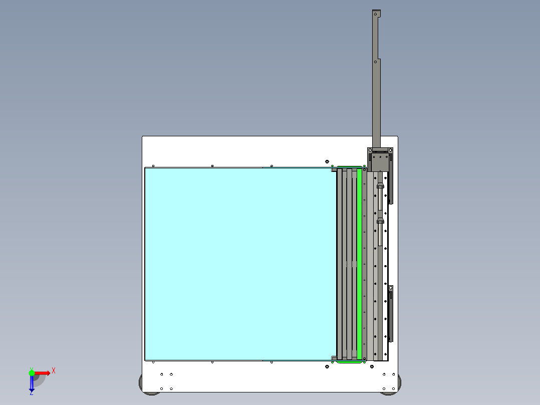 螺栓推板上料机构俯视图