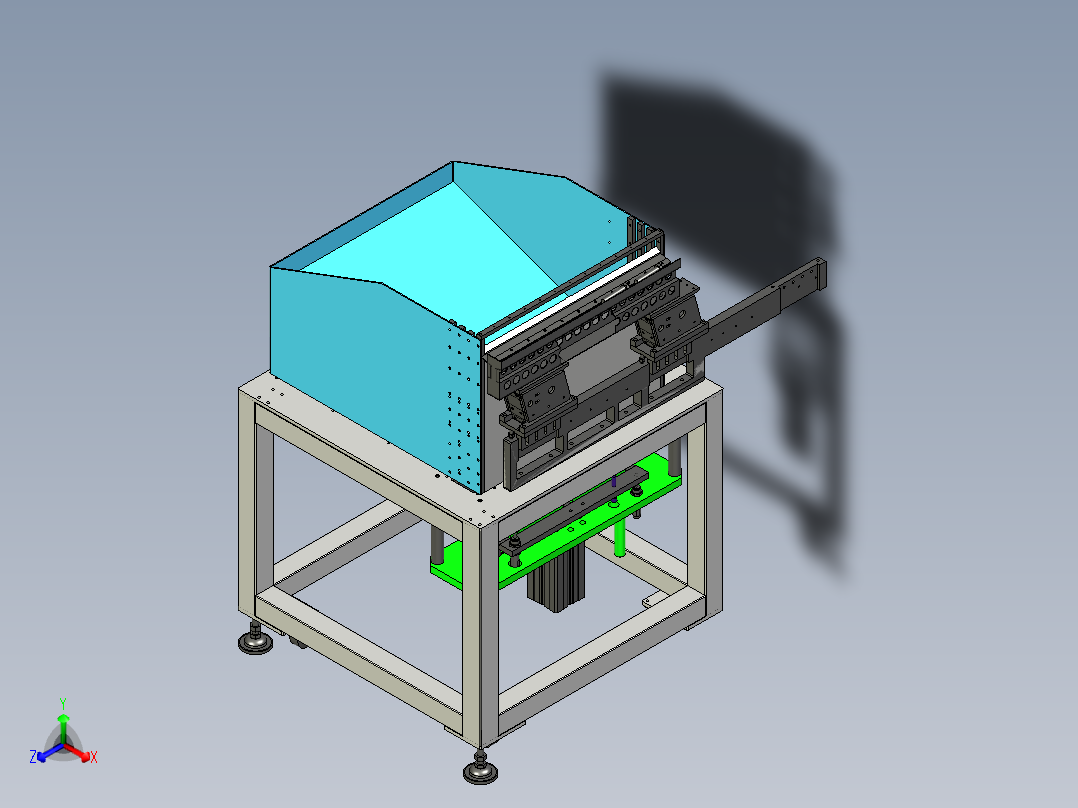 螺栓推板上料机构正等轴测图