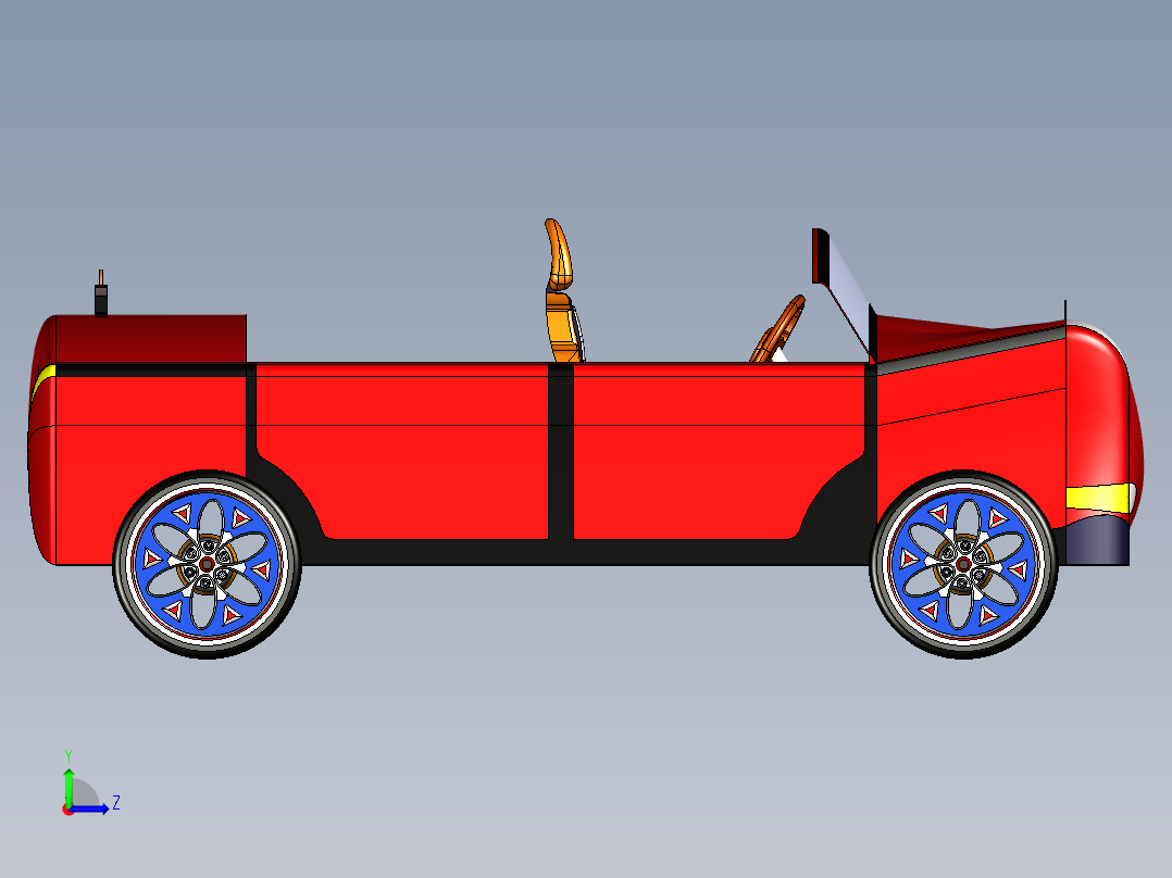 B3003988-跑车左视图