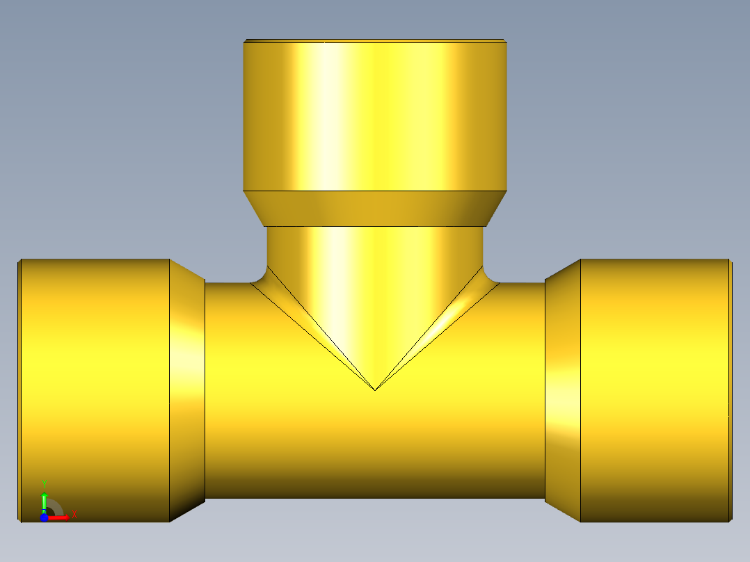 B3004429-1_4 NPT 三通前视图