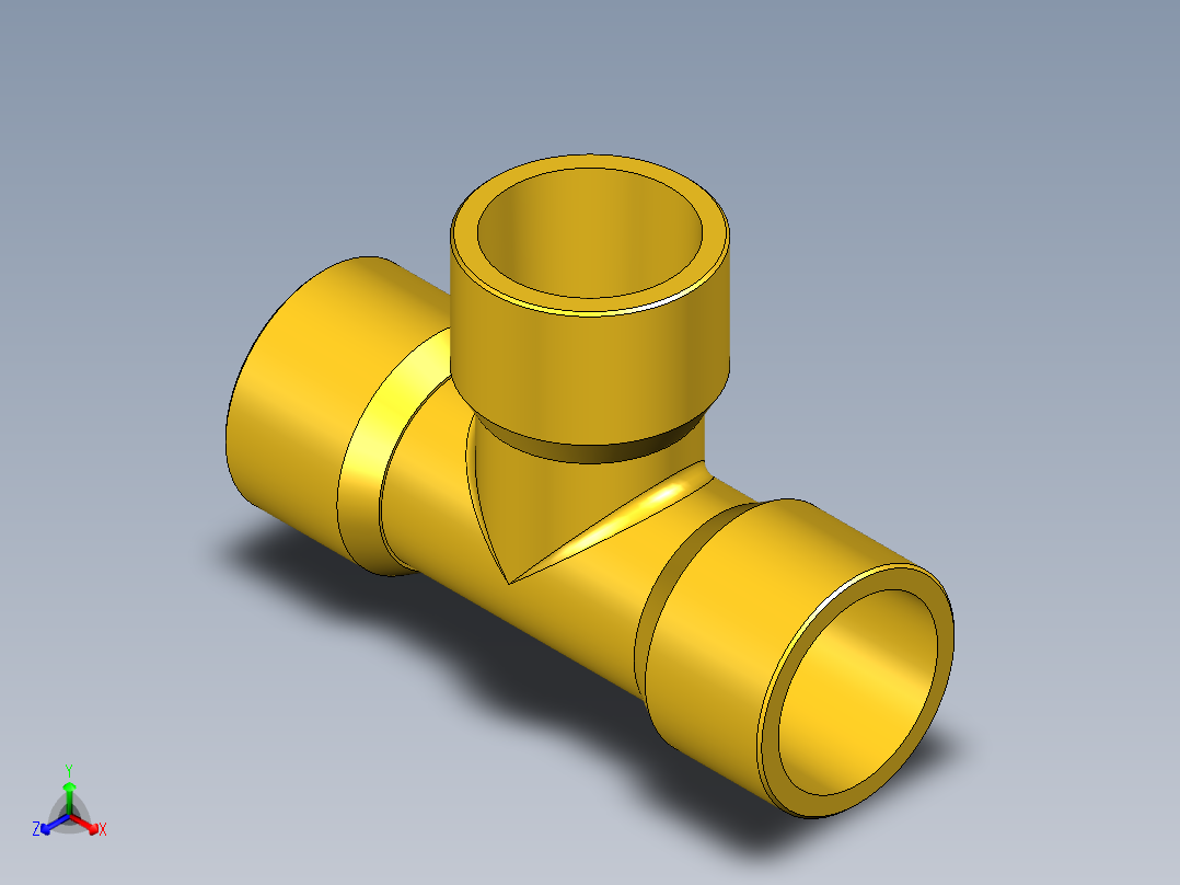 B3004429-1_4 NPT 三通正等轴测图