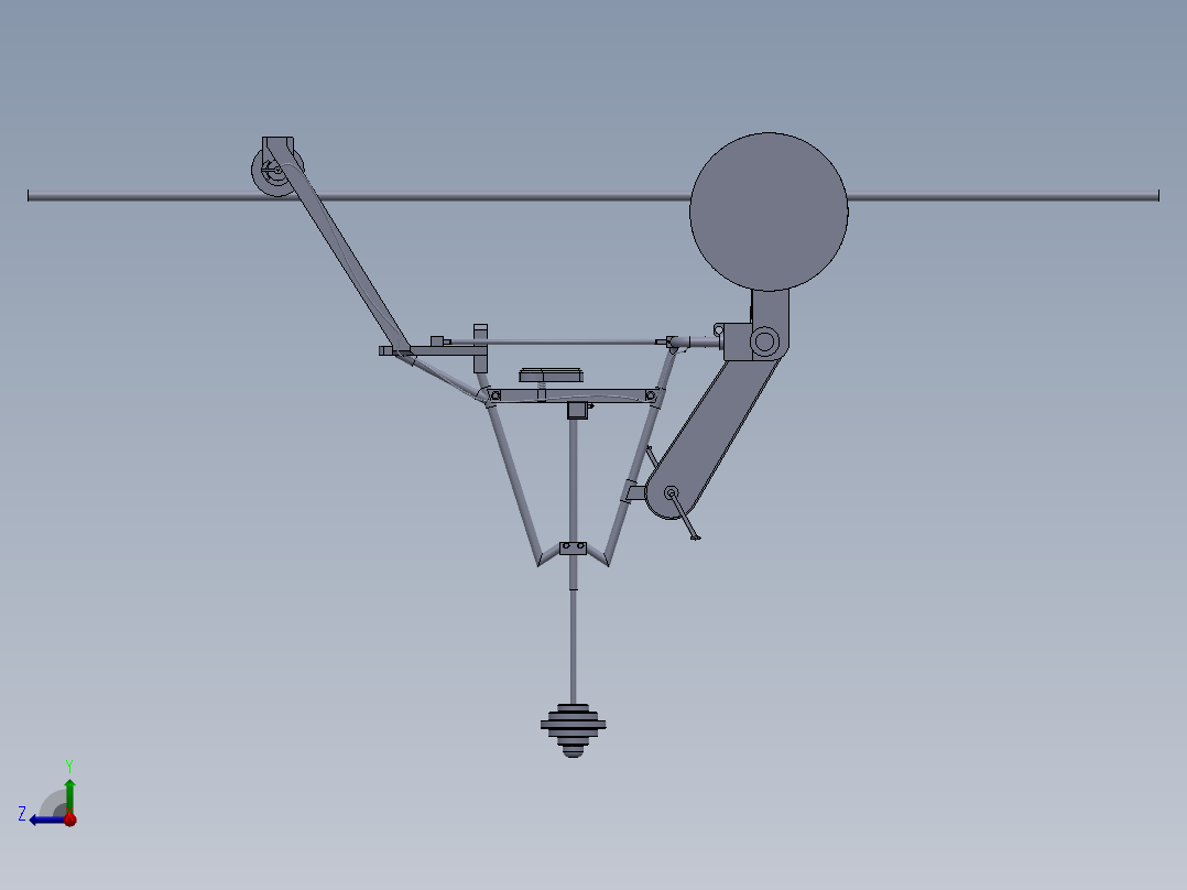 一种高压供电线路检修辅助滑车右视图