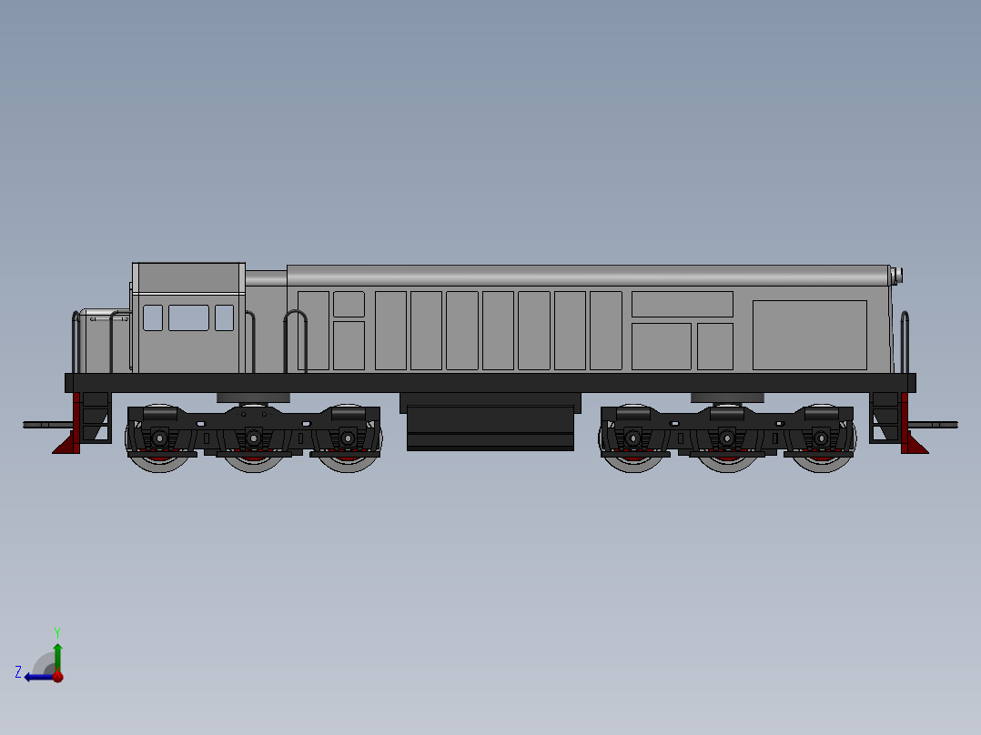 遥控火车模型 CC201右视图