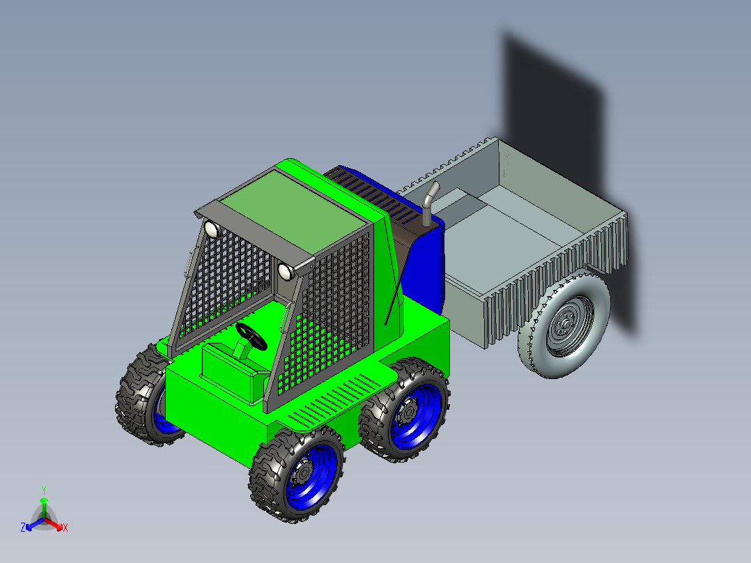 带斗拖拉机设计