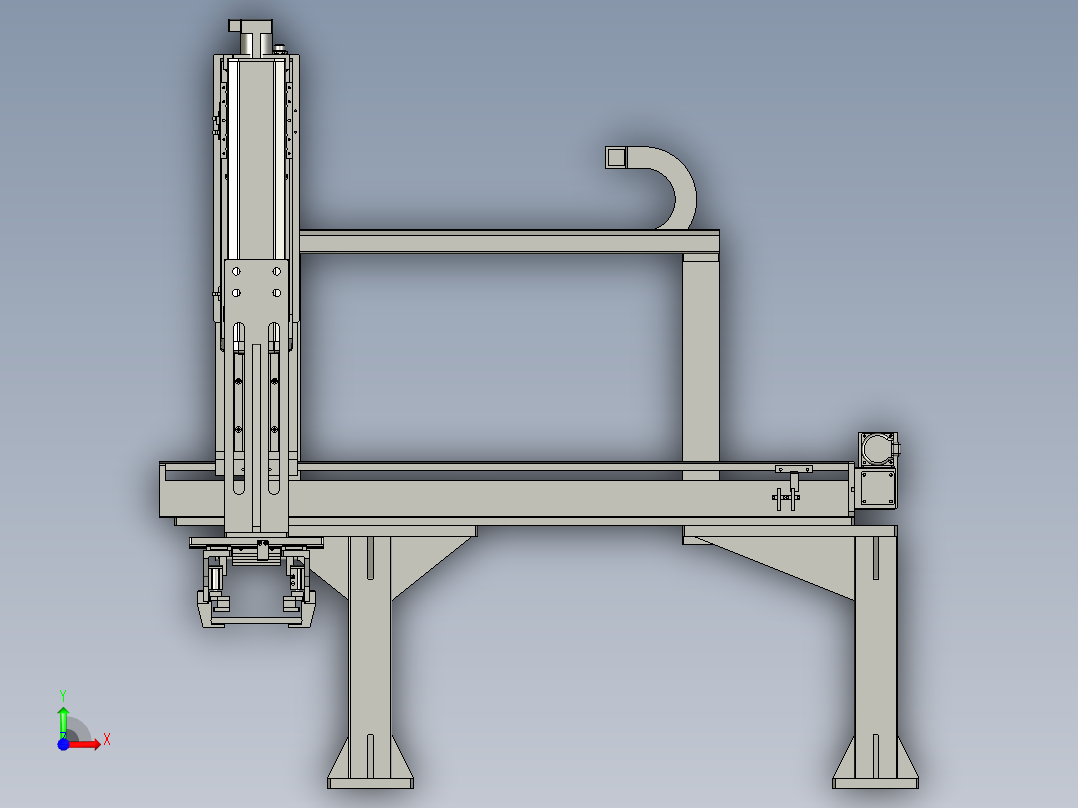 成品电芯下料组件0前视图