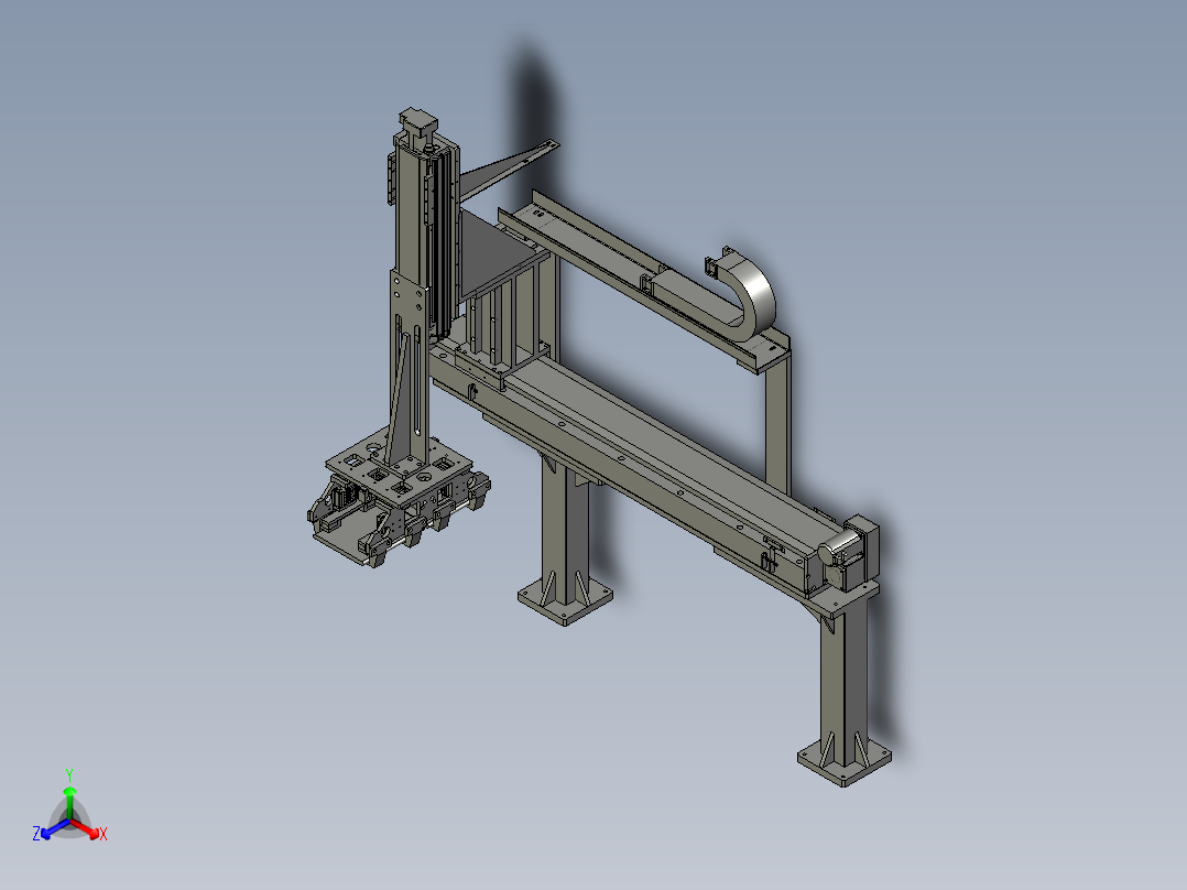 成品电芯下料组件0正等轴测图