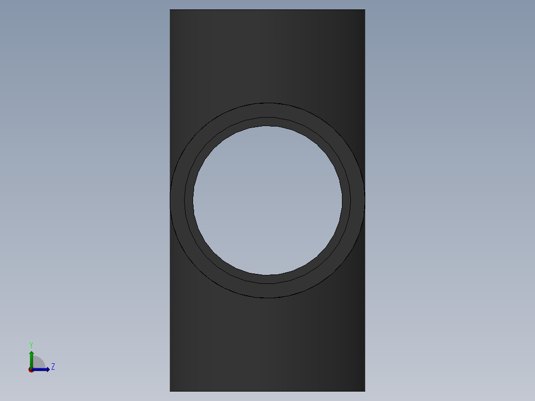 Cross DN65 PN10 U-PVC左视图