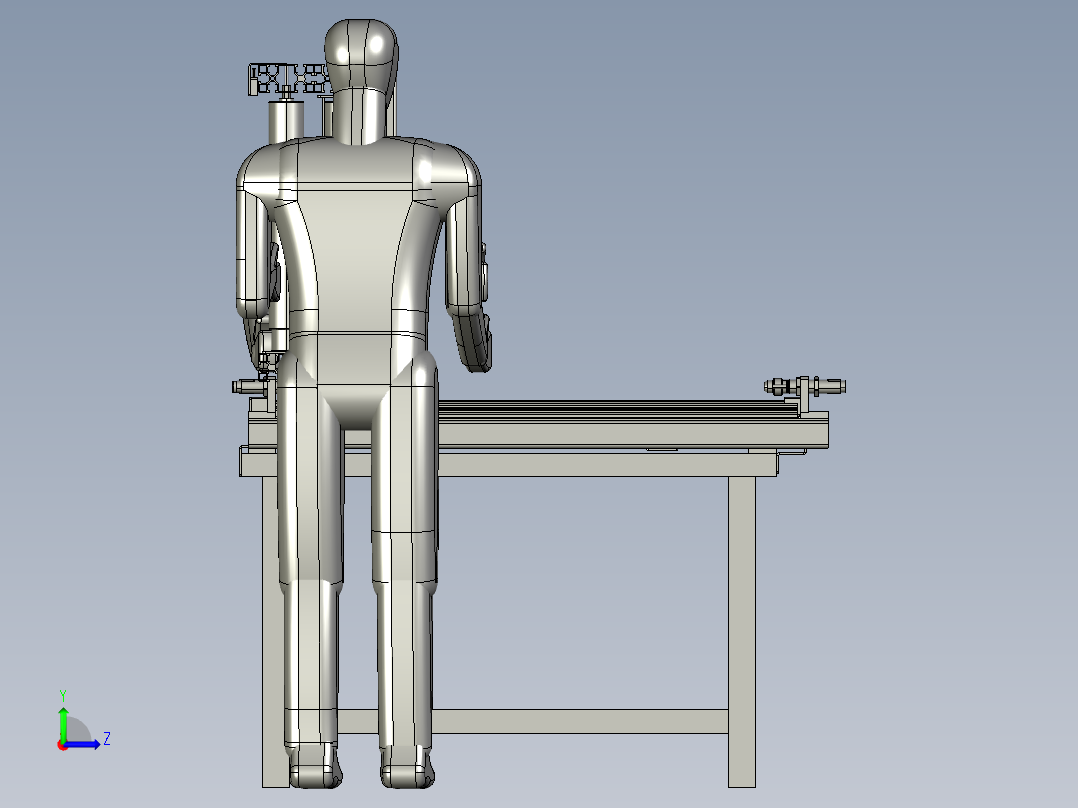圆弧形钣金件成形机左视图