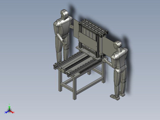 圆弧形钣金件成形机正等轴测缩略图