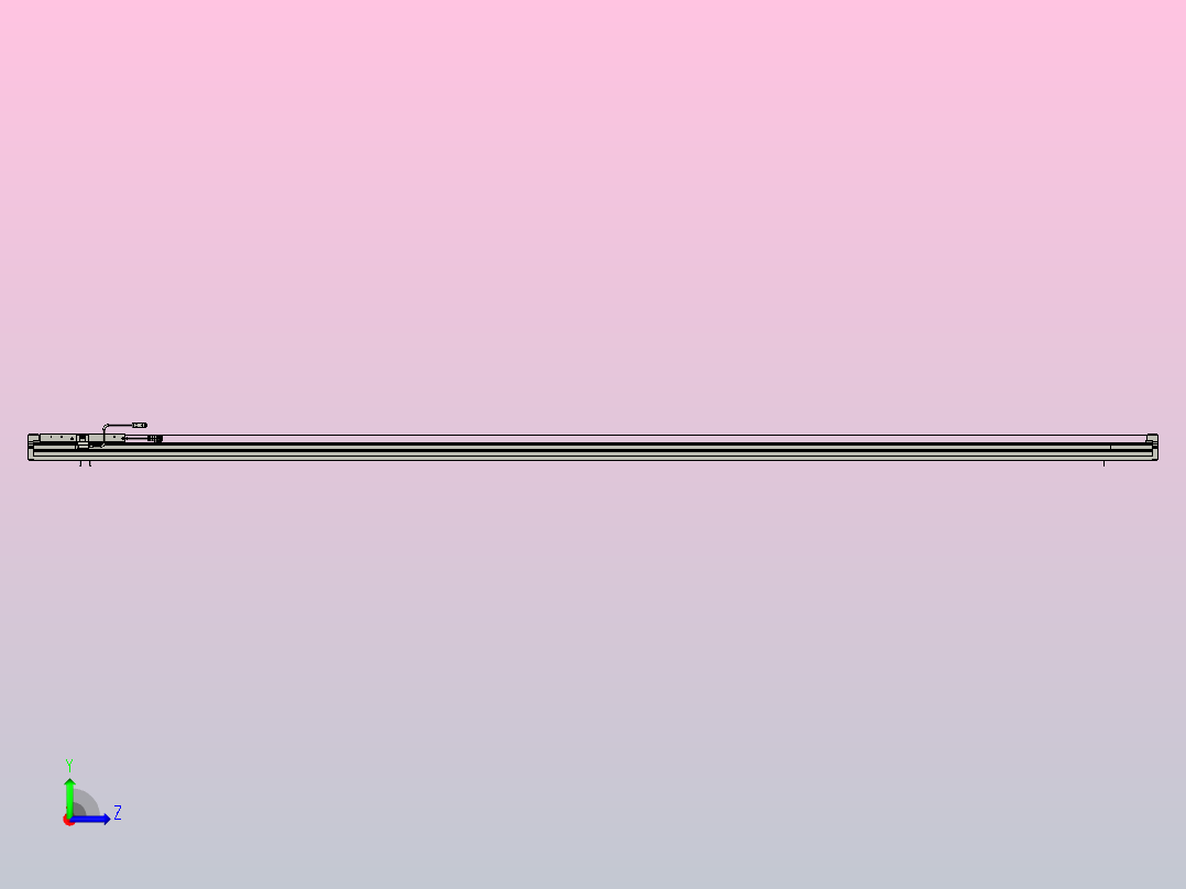 直驱直线电机轴TPA-LNP2-140-20C4-1-L2880-3-C-05-N3左视图