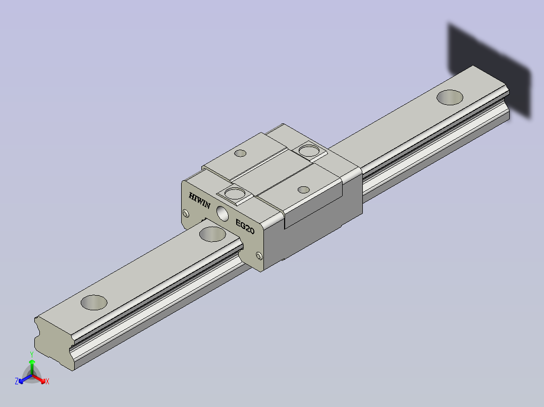 HIWIN上银线性导轨-EGH20SA1R220主视图