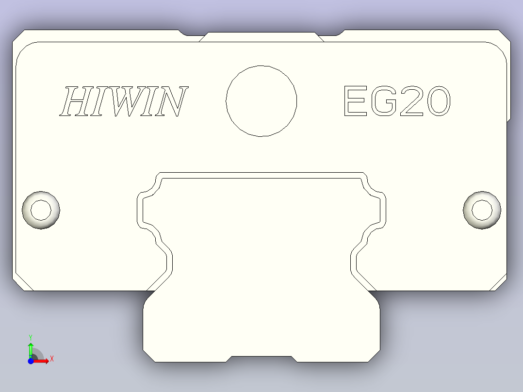 HIWIN上银线性导轨-EGH20SA1R220前视图