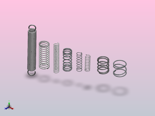 8款弹簧模型3D图纸 Solidworks设计 附STEP正等轴测缩略图