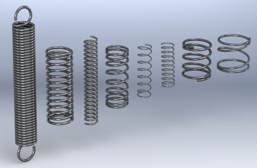 8款弹簧模型3D图纸 Solidworks设计 附STEP缩略图