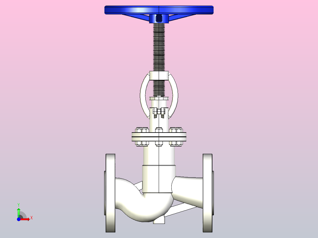 J41H╱W-16C╱P法兰截止阀[J41H-16C]25前视图