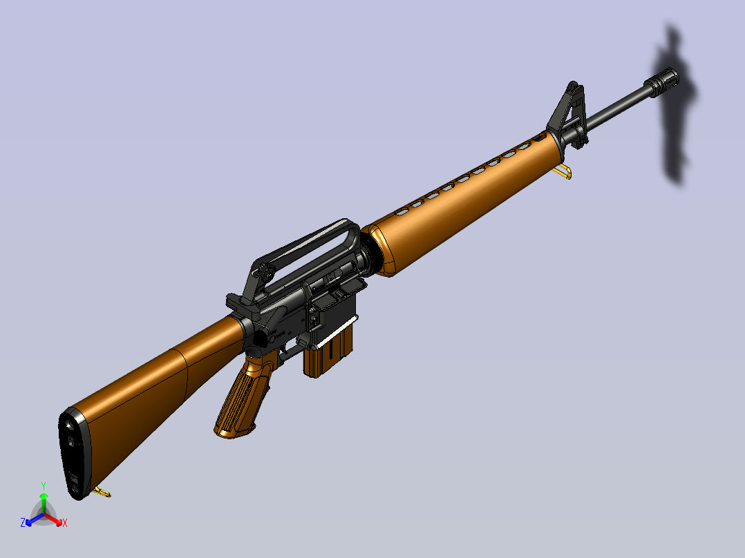 M16-A1正等轴测图